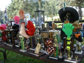 Some of the "trophies" handed out at the annual Clarion River "Regatta."
